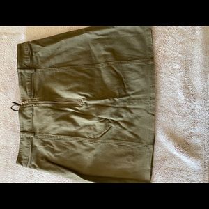 Army Green lace-up skirt